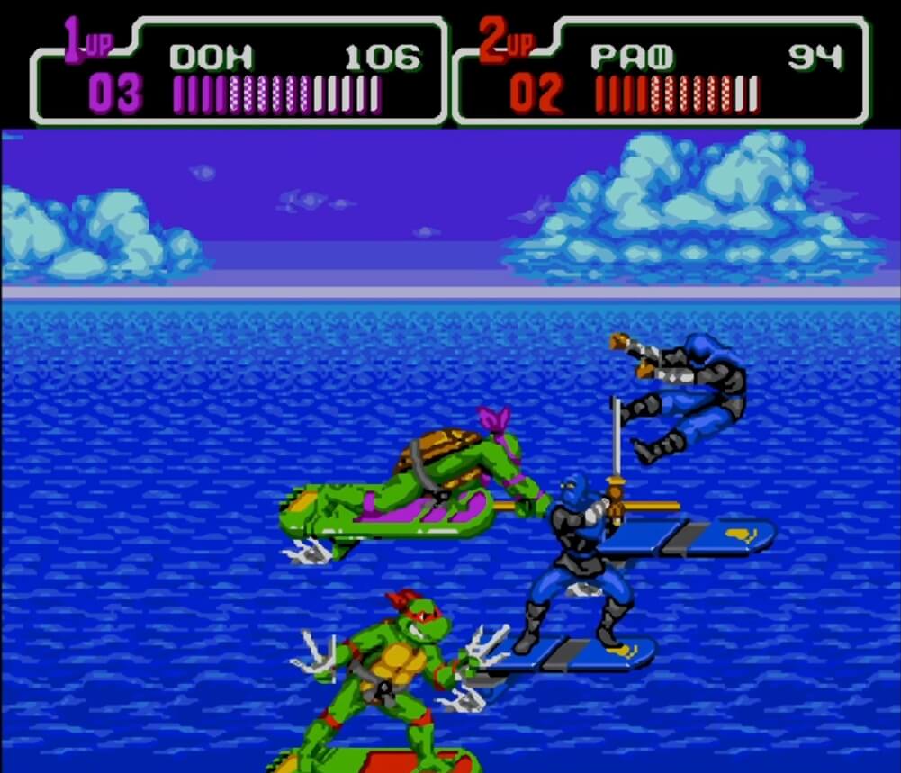 Teenage Mutant Ninja Turtles - The Hyperstone Heist - геймплей игры Sega Mega Drive\Genesis